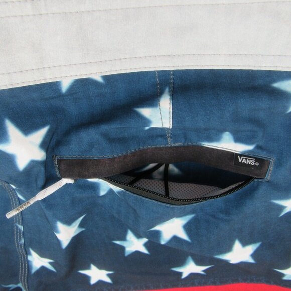 Vans Era USA American Flag Boardshort Swim Trunks Men's Size 30 NEW - Picture 9 of 15